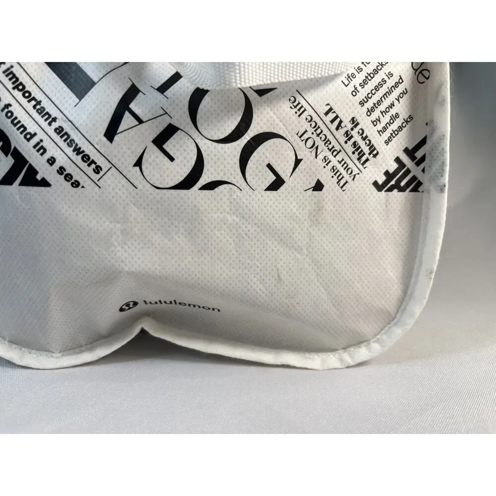 Lululemon Pair of Reusable Bags Black White